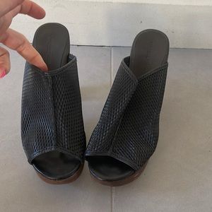 Black platform wedges Charles David